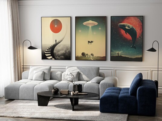 Plakat Surrealistiske Rom / Sett med 3