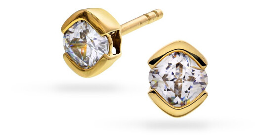 Pan Jewelry Øredobber i 585 gult gull med zirkonia Pan Jewelry Øredobber i 585 gult gull med zirkonia