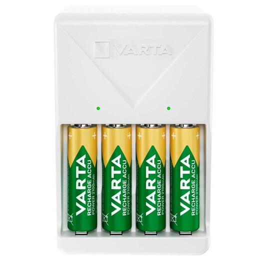 Varta batterilader + 4x AA batterier (2100mAh)