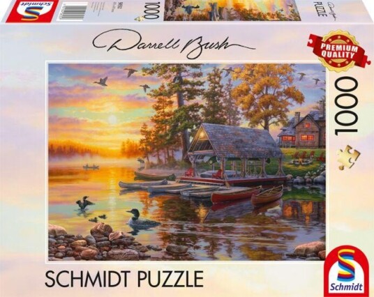 Schmidt Spiele Puslespill 1000 Brikker Darrell Bush: Kanoer Ved Innsjøen