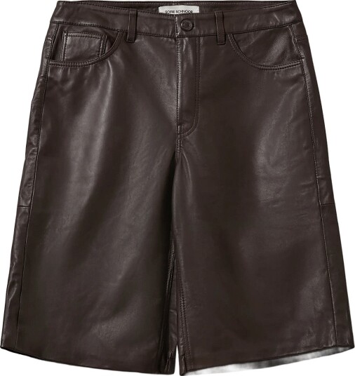 Sofie Schnoor Vokesw Leather Shorts Brown 42