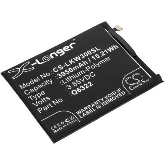 LG W30 batteri (3950 mAh 3.85 V, Sort) LG W30 batteri (3950 mAh 3.85 V, Sort)