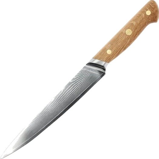 Pillivuyt Gourmet - Douron brødkniv 33 cm damaskusstål/eik