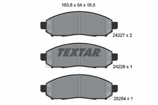 Bremseklosser TEXTAR 2422704 Bremseklosser TEXTAR 2422704