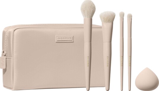 Morphe Oat Latte 5-Piece Face & Eye Brush Set