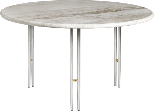 Gubi IOI sofabord Rippled beige-kromstativ ø70 cm