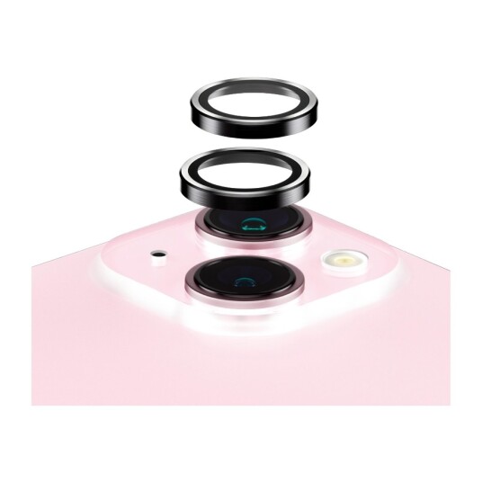 PanzerGlass Hoops Kamerabeskyttelse i Herdet Glass til iPhone 15 / 15 Plus - Svart PanzerGlass Hoops Kamerabeskyttelse i Herdet Glass til iPhone 15 / 15 Plus - Svart