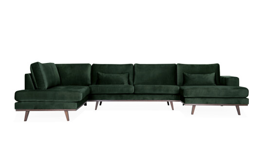 Soffadirekt STOCKHOLM U sofa Venstre Velvet Edition Grønn Soffadirekt STOCKHOLM U sofa Venstre Velvet Edition Grønn