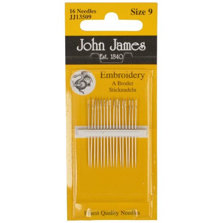 John James broderinåler størrelse 9 16 stk. John James broderinåler størrelse 9 16 stk.