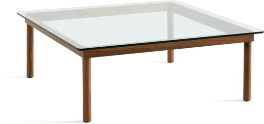 HAY Kofi sofabord Walnut clear glass 100 cm