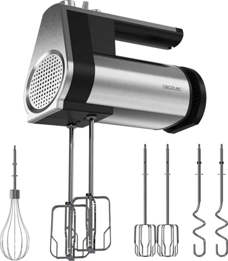 Cecotec 4385 Håndmikser - 500W, 5 hastigheter - Sølv/Svart