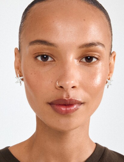 Pilgrim Prism Earrings Silver Plated Silver ONE SIZE