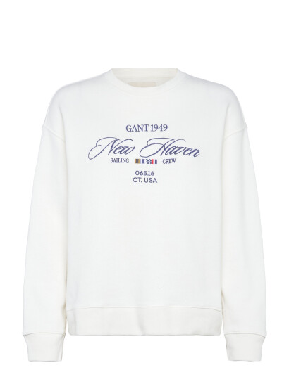 GANT Graphic C-Neck Sweat - White - XL/XXL