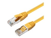 MicroConnect - Koblingskabel - RJ-45 (hann) til RJ-45 (hann) - 3 m - 6 mm - S/FTP - CAT 6a - halogenfri, innendørs, formstøpt, rund, uten hindringer - gul