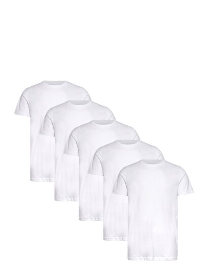 Claudio Claudio 5 Pack T Shirt Cotton   White   XL