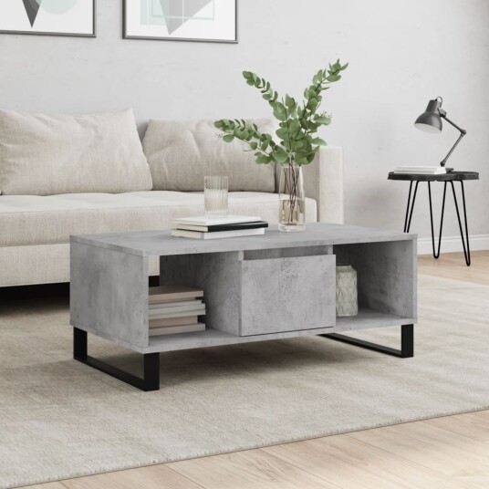 Salongbord betonggrå 90x50x36,5 cm konstruert tre 8721012109834 Salongbord betonggrå 90x50x36,5 cm konstruert tre 8721012109834