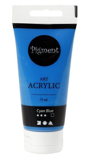 Creativ Company Pigment Art Acrylic Paint Cyan Blue 75ml Creativ Company Pigment Art Acrylic Paint Cyan Blue 75ml