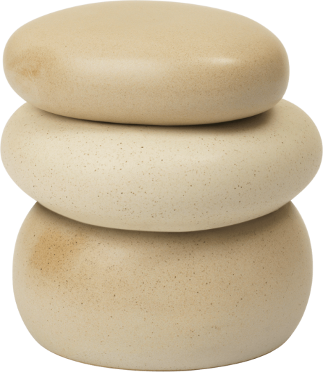 Ferm Living Pebble eske large Sand/Cream