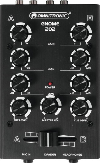 Omnitronic Gnome-202 Mini Mixer Svart Omnitronic Gnome-202 Mini Mixer Svart