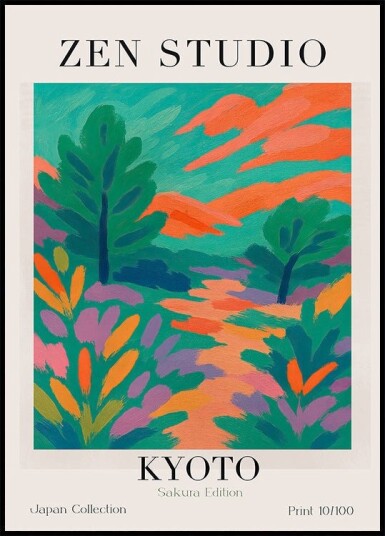 Vibrant Kyoto Path Plakat Plakat / 50x70cm