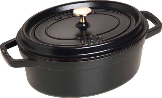 Staub La Cocotte oval gryte støpejern 3,2 L Svart