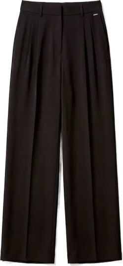 Calvin Klein Clean Poly Twill Wide Leg Pleat Black RG/4