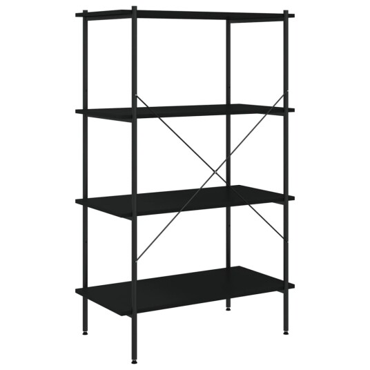 vidaXL 4-etasjers hylleenhet svart 80x40x130 cm vidaXL 4-etasjers hylleenhet svart 80x40x130 cm