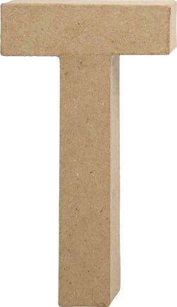 Diverse Bokstav T H: 20.5 Cm B: 11 Cm Tykkelse 2.5 Cm 1 Stk 