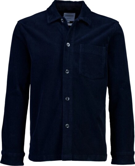Lindbergh Overtreksskjorte Superflex Corduroy Blå Lindbergh Overtreksskjorte Superflex Corduroy Blå