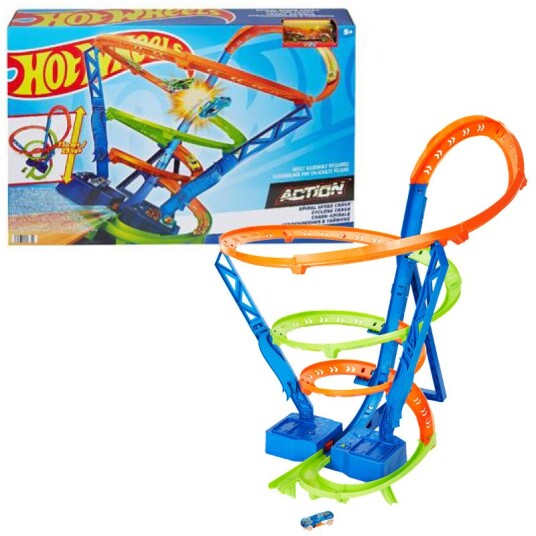 Hot Wheels Bilbane Action Spiral Speed Crash