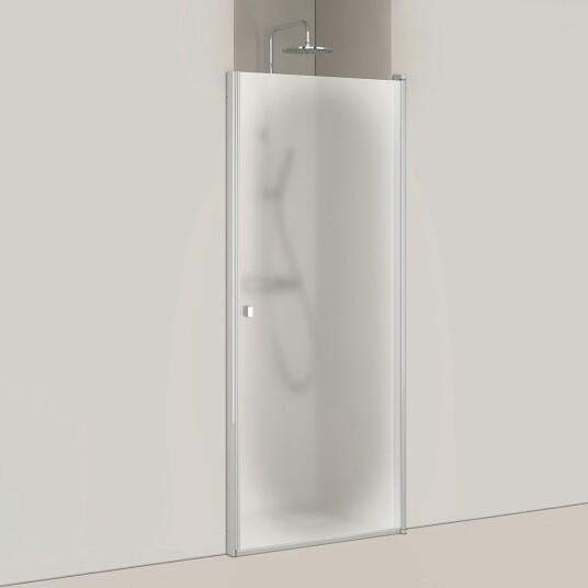 Hafa Igloo Pro Dusjnisje 73-77 cm, Alu/Frostet glass