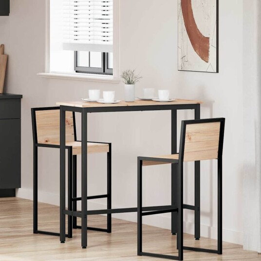 vidaXL bord Naturlig 100 x 40 x 101 cm Konstruksjonsvirke og stål