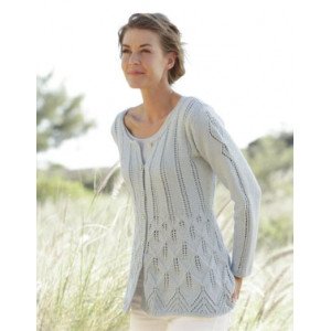 Mercy by DROPS Design Jakke Strikkeoppskrift str. S XXXL Small