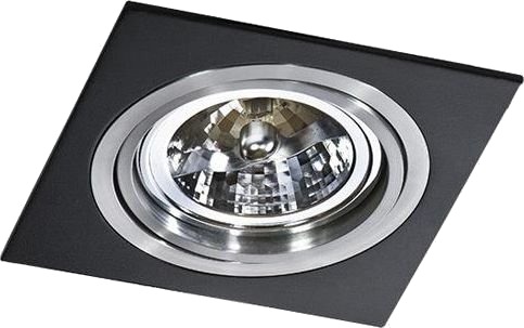 Azzardo Siro 1 Az0769 Gm2101bk Innfelt Takspot 1X50w Ar111 Svart + Led Pære Gratis 1 Kr