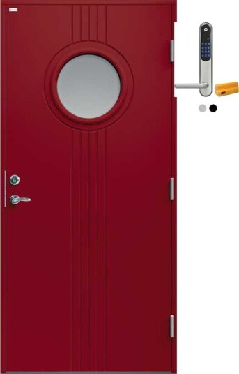 Ytterdør Diplomat Bettina Klart Glass med Yale Doorman Classic Home