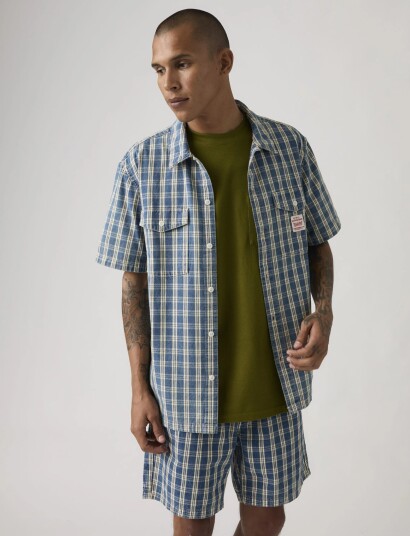 Levi"s® Ss Worker Ww Summer Check Shir   Blue   XL