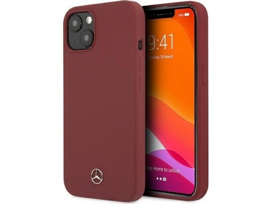 Mercedes Silikondeksel til iPhone 13 Mini - Rød