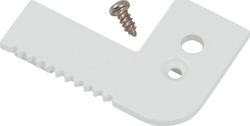 Ansell Lighting endestykke trappekant med hull 26,3x68 mm hvit