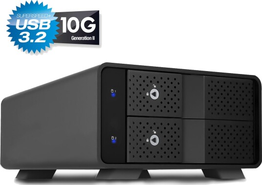 Fantec MB-X2U31R kabinett for 2x 3.5" SSD/HDD Sort