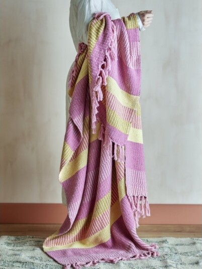 Creative Collection Isnel Pledd Rosa Resirkulert Bomull