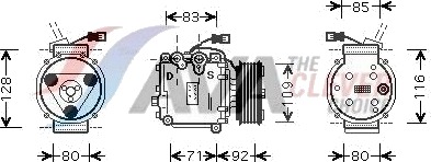AVA COOLING SYSTEMS HDAK169 AC-kompressor