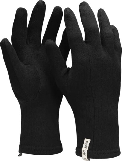 Aclima HotWool Liner Gloves Jet Black (#101010) Dame L/9