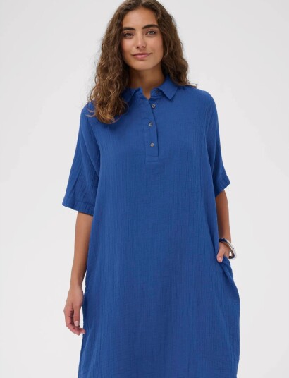 Culture Cutala Elina Short Dress   Blue   L