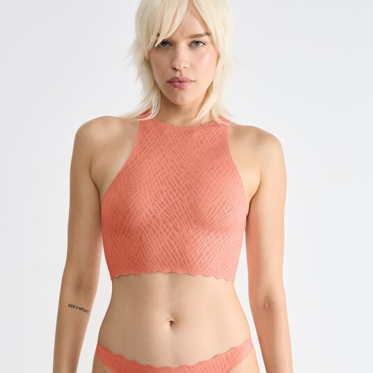 Sloggi Zero Feel Bliss Crop topp oransje Størrelse: L Kvinner