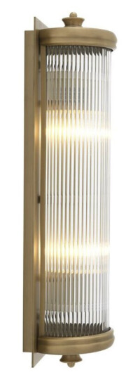Vegglampa Glorious, matt messing