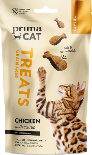 Primacat Softy Godbiter Med Kattmynte Kylling 4 X 50 G