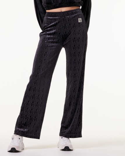 Bumpro Logomania Velour Pants Black - S