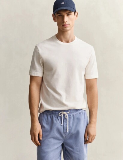 GANT Washed Slub Ss Tshirt Cream XXL