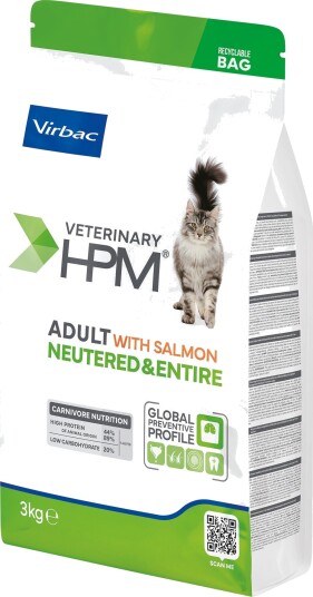 Virbac Tørrfôr Veterinary Adult Hpm Lachs Neutered & Entire Cat 3 kg