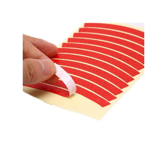 12x refleksstriper for sykkelhjul - rød